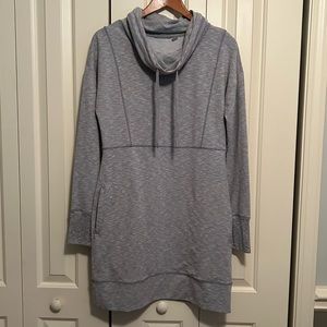 Athleta Gray Power Down Dress Sweater